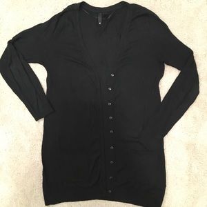Black Extra Long Cardigan
